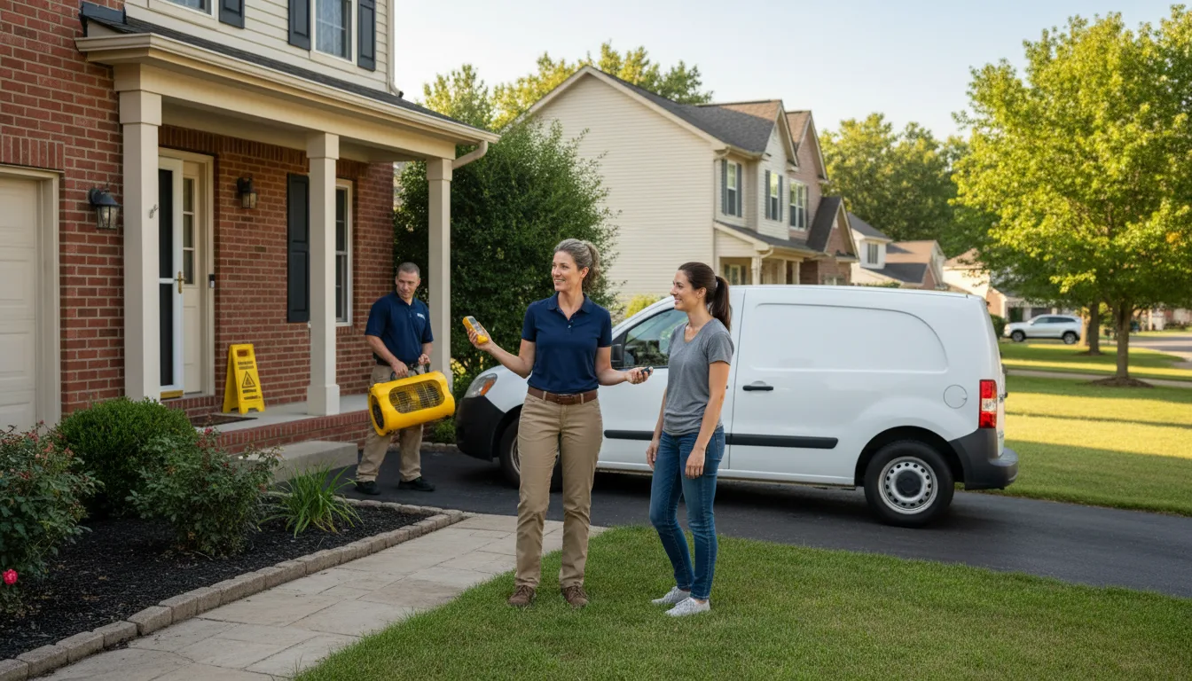 Residential water damage restoration in Pekin, IL